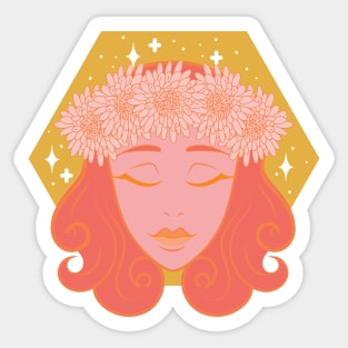 Virgo Maiden (Peach) Sticker